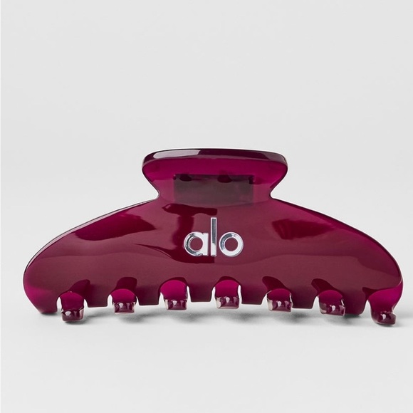 New Alo 90's Claw Clip - Burgundy Clear Limited - Picture 2 of 4